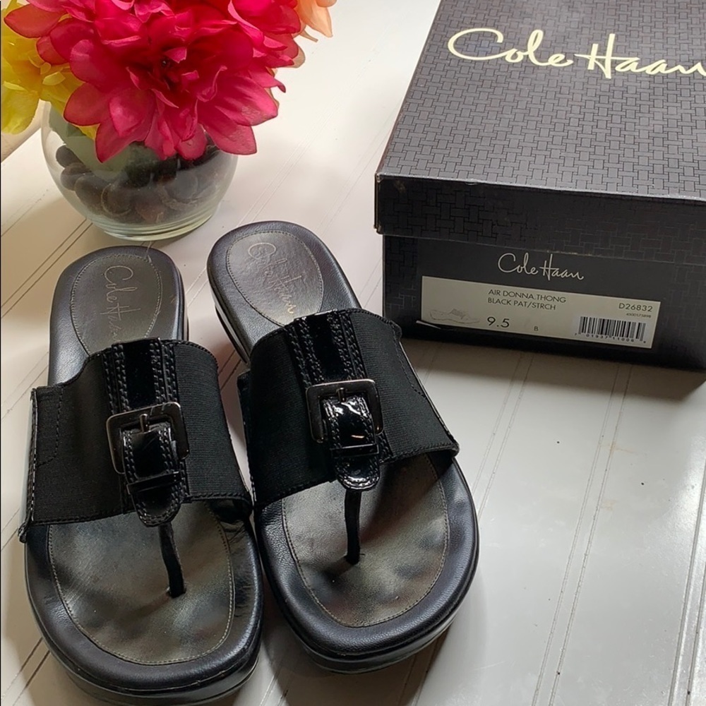 Cole Haan Air Donna Black Patent/Stretch 9.5